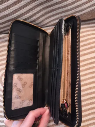 Monedero Don Algodón Negro Cremallera