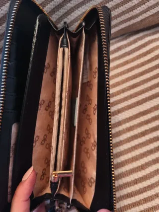 Monedero Don Algodón Negro Cremallera