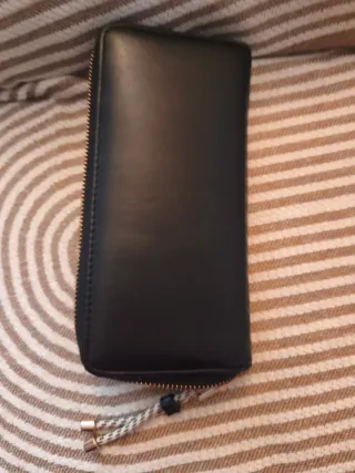 Monedero Don Algodón Negro Cremallera