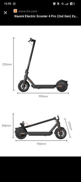 Patinete Eléctrico Xiaomi 4 Pro 2ª Gen