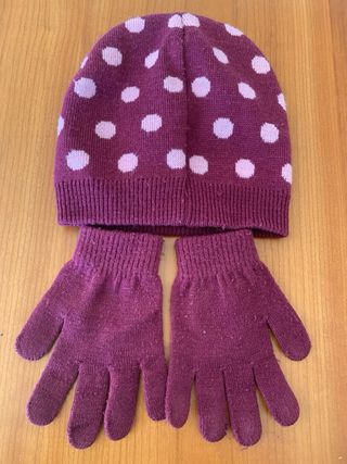 Gorro y guantes niña Disney Talla Única