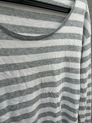 Jersey fino Massimo Dutti rayas gris y blanco