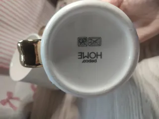 Set 2 Tazze Fiocco Oro Porcellana