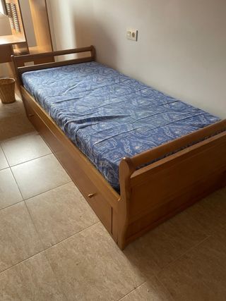 Cama nido de madera + colchón