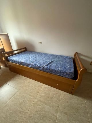 Cama nido de madera + colchón