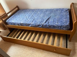 Cama nido de madera + colchón
