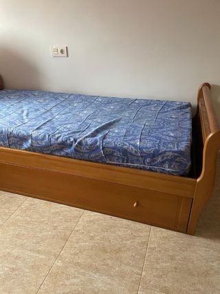 Cama nido de madera + colchón