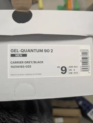 Zapatillas Asics Gel-Quantum 90, Talla 42.5 Negro/