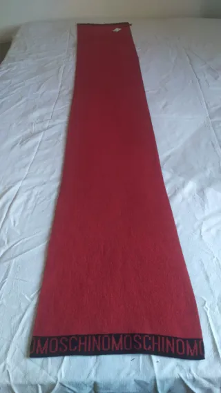 Sciarpa Moschino lana unisex nero/rosso