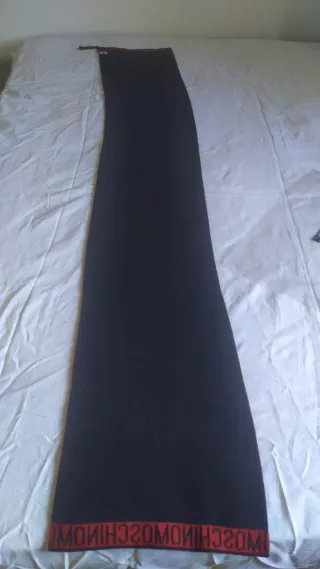 Sciarpa Moschino lana unisex nero/rosso