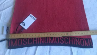 Sciarpa Moschino lana unisex nero/rosso