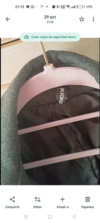 Chaquetón de paño gris