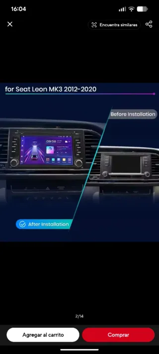 Radio Android Seat León MK3 o Seat Ibiza 2012-2019