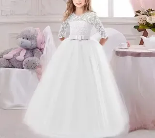 Vestido de fiesta niña blanco