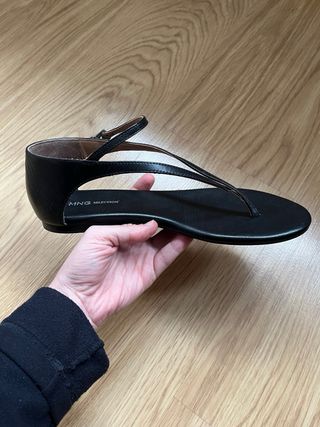 Sandalias MNG Piel Negras