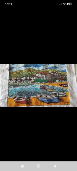 Punto de cruz paisaje urbano