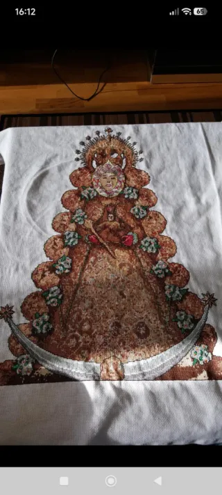 Punto de cruz paisaje urbano