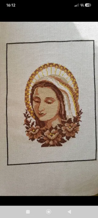 Punto de cruz paisaje urbano