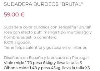 Sudadera Aire Retro Brutal sin estrenar.