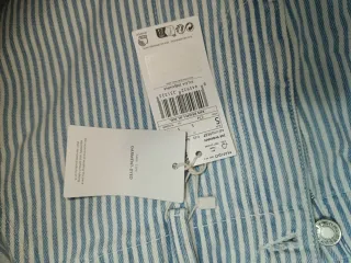 Falda Mango Rayas Azul