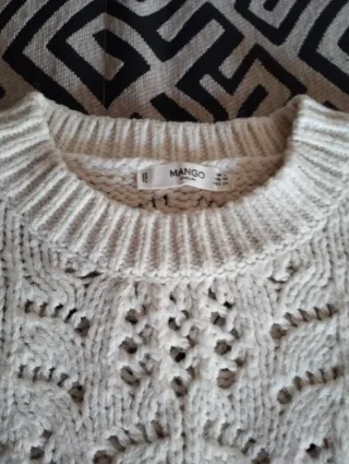 Jersey Mango calado beige