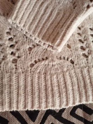 Jersey Mango calado beige