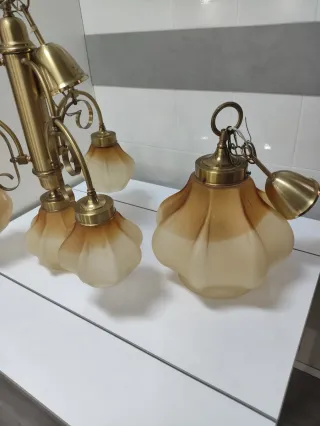 Juego de 2 Lámparas antiguas