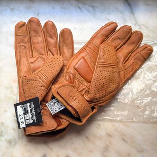 Guantes de moto cuero 3XL marrones