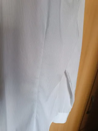 Camisa Zara blanca rayas finas