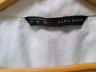 Camisa Zara blanca rayas finas