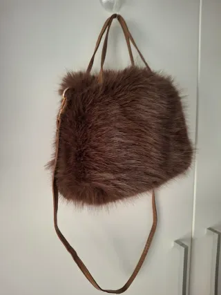 Bolso Piel Sintética Marrón 24x17x9