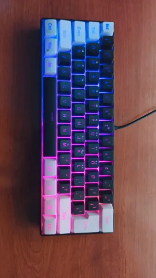 Teclado Mecánico HKSD Negro/Blanco