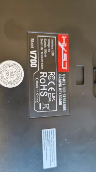 Teclado Mecánico HKSD Negro/Blanco