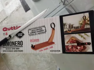 Tabla Jamonero Quttin con Cuchillo