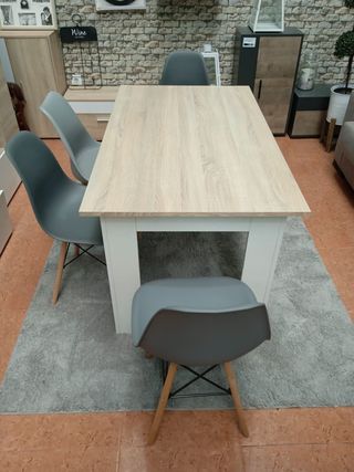 OFERTA DE MESA/COMEDOR NORDICA + 4 SILLAS