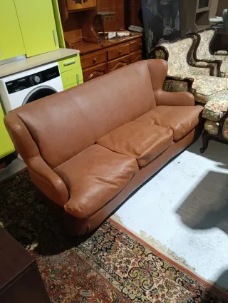 Sofá de 3 plazas en piel