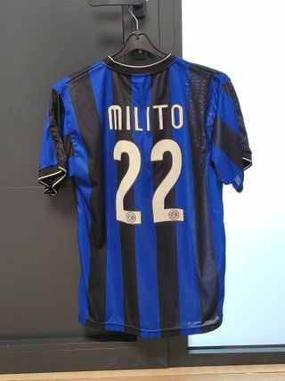 Camisola Inter Milão Azul e Preta Vintage