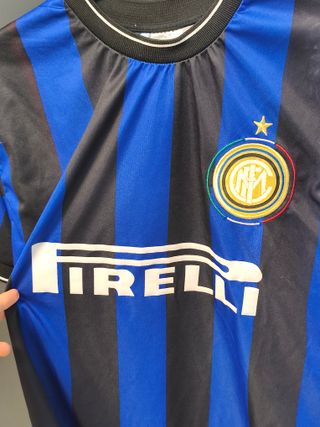 Camisola Inter Milão Azul e Preta Vintage