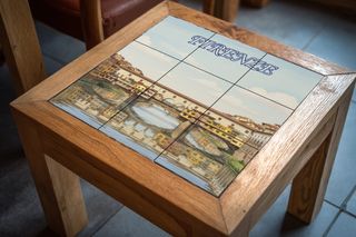 Mural cerámico de Florencia con el Ponte Vecchio