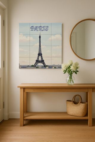 Mural cerámico de París con la Torre Eiffel