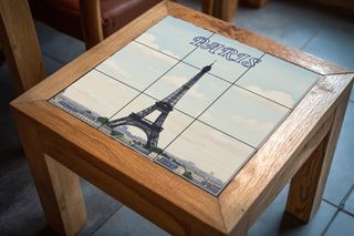 Mural cerámico de París con la Torre Eiffel