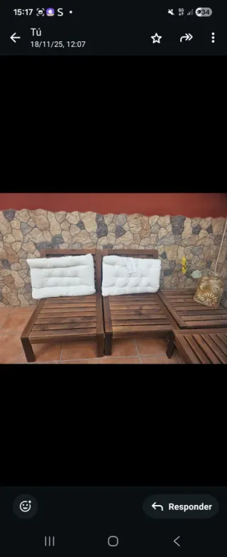 Muebles de exterior de madera Ikea