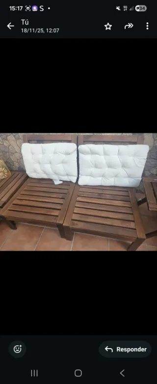 Muebles de exterior de madera Ikea
