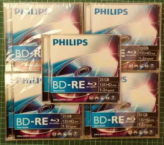 Philips BD-RE Blu-ray Discos Reutilizables