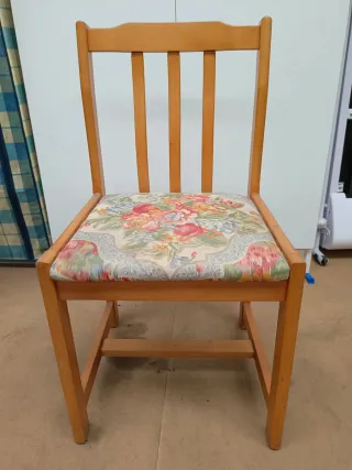 Sillas de cocina madera y tela