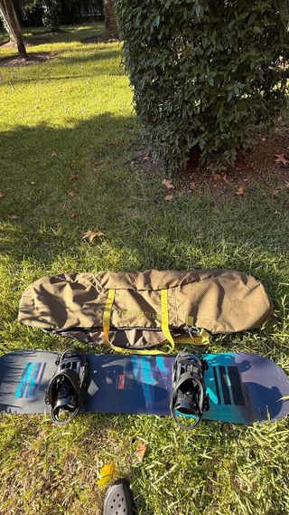 Tabla Snowboard con Fijaciones y Bolsa