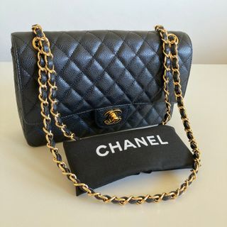Borsa in stile Chanel caviar nera