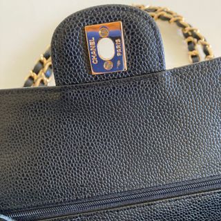 Borsa in stile Chanel caviar nera