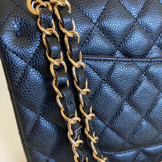 Borsa in stile Chanel caviar nera