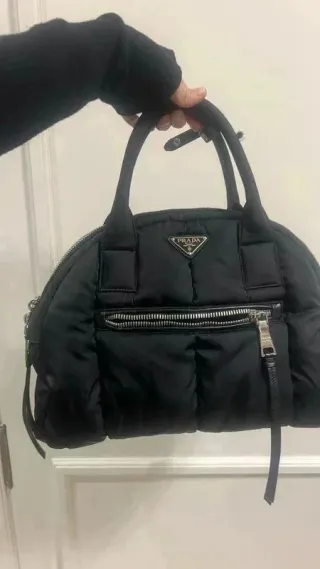 Bolso Prada Azul Nylon Acolchado